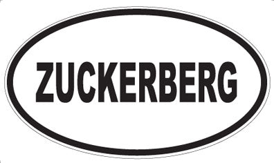 ZUCKERBERG - Oval Magnet