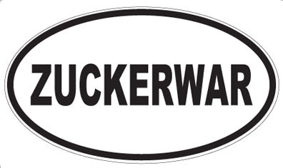 ZUCKERWAR - Oval Sticker