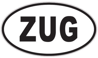 ZUG - 3 Letter Initials Oval Sticker