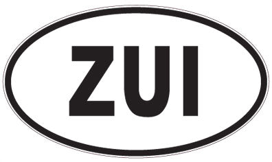 ZUI - 3 Letter Initials Oval Magnet