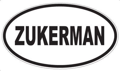 ZUKERMAN - Oval Sticker