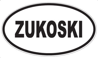 ZUKOSKI - Oval Sticker