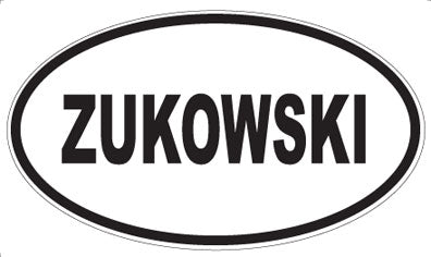 ZUKOWSKI - Oval Sticker
