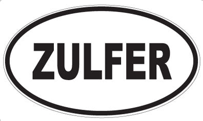 ZULFER - Oval Sticker