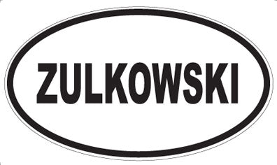 ZULKOWSKI - Oval Magnet