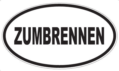 ZUMBRENNEN - Oval Sticker