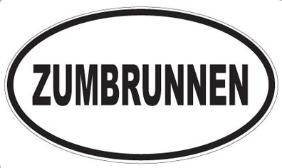 ZUMBRUNNEN - Oval Sticker