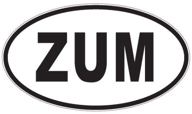 ZUM - 3 Letter Initials Oval Magnet