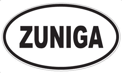 ZUNIGA - Oval Sticker