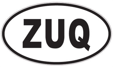 ZUQ - 3 Letter Initials Oval Magnet