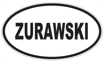 ZURAWSKI - Oval Sticker