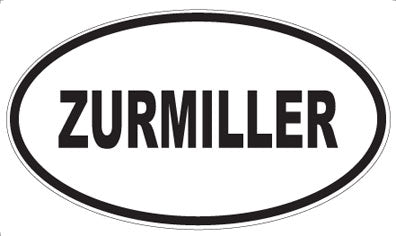 ZURMILLER - Oval Sticker