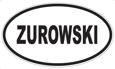 ZUROWSKI - Oval Sticker
