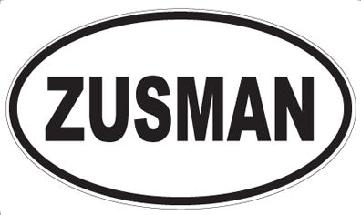ZUSMAN - Oval Sticker