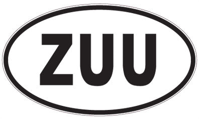 ZUU - 3 Letter Initials Oval Magnet