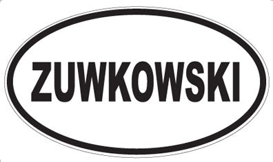 ZUWKOWSKI - Oval Sticker