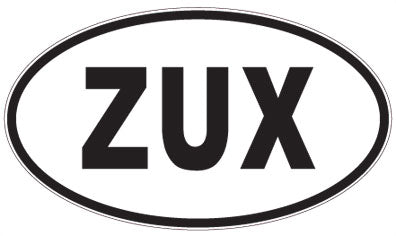 ZUX - 3 Letter Initials Oval Sticker