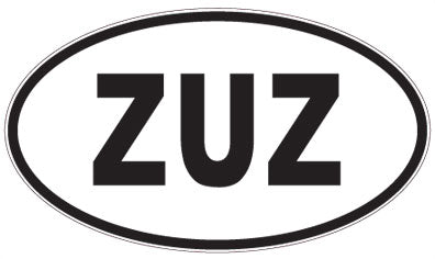 ZUZ - 3 Letter Initials Oval Magnet