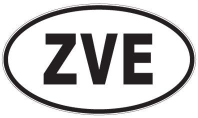 ZVE - 3 Letter Initials Oval Magnet