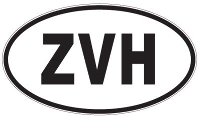 ZVH - 3 Letter Initials Oval Magnet