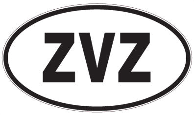 ZVZ - 3 Letter Initials Oval Magnet