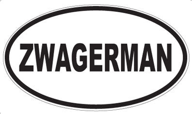 ZWAGERMAN - Oval Magnet