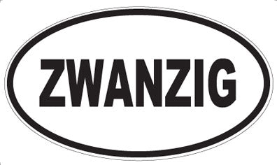 ZWANZIG - Oval Sticker