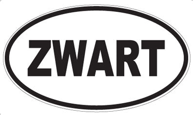 ZWART - Oval Magnet