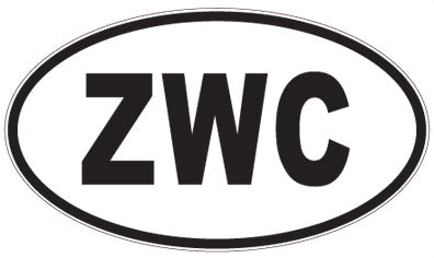 ZWC - 3 Letter Initials Oval Magnet