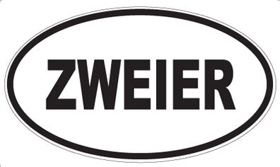 ZWEIER - Oval Magnet