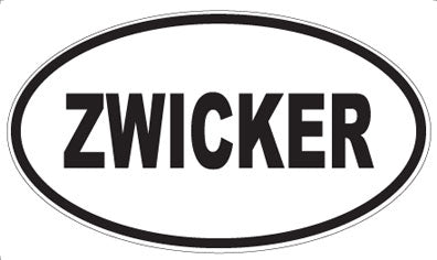 ZWICKER - Oval Sticker