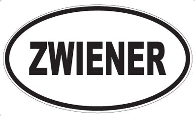 ZWIENER - Oval Magnet