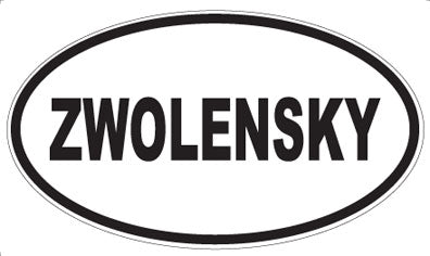 ZWOLENSKY - Oval Magnet