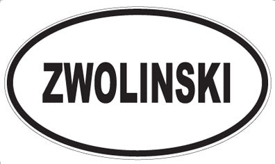 ZWOLINSKI - Oval Sticker