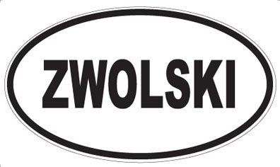 ZWOLSKI - Oval Sticker