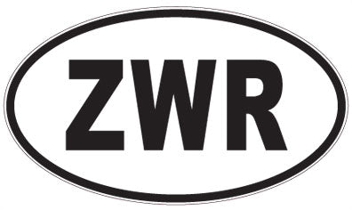 ZWR - 3 Letter Initials Oval Magnet
