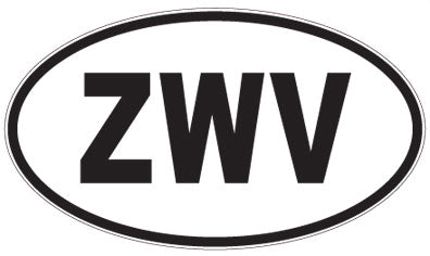 ZWV - 3 Letter Initials Oval Magnet