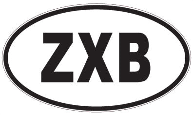 ZXB - 3 Letter Initials Oval Magnet