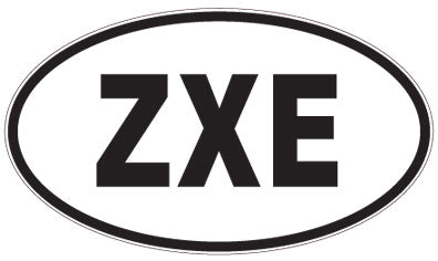ZXE - 3 Letter Initials Oval Magnet