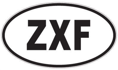 ZXF - 3 Letter Initials Oval Magnet