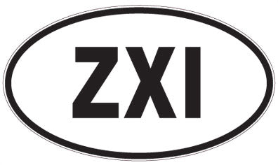 ZXI - 3 Letter Initials Oval Magnet
