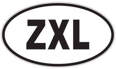 ZXL - 3 Letter Initials Oval Sticker