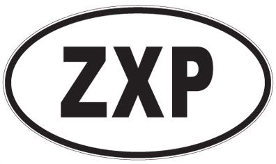 ZXP - 3 Letter Initials Oval Sticker