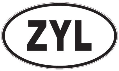 ZYL - 3 Letter Initials Oval Magnet