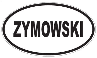 ZYMOWSKI - Oval Sticker