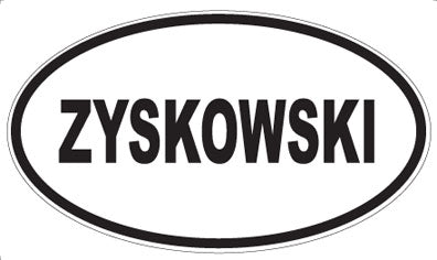 ZYSKOWSKI - Oval Sticker