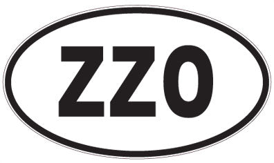 ZZO - 3 Letter Initials Oval Magnet