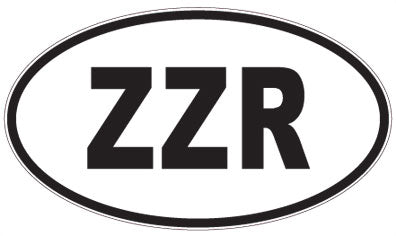 ZZR - 3 Letter Initials Oval Sticker