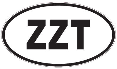 ZZT - 3 Letter Initials Oval Magnet