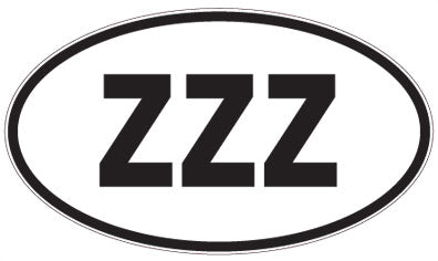 ZZZ - 3 Letter Initials Oval Sticker